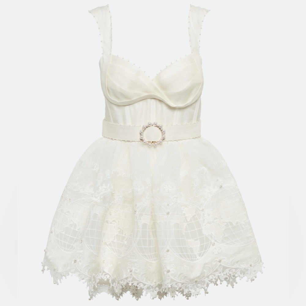 Zimmermann High Tide Embroidered Mini Dress